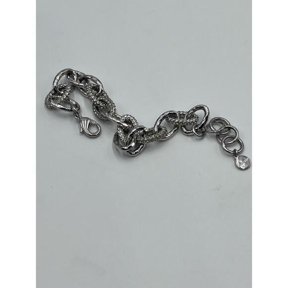 Stella & Dot Christina Chain
Link Silver tone Pave Crystal Bracelet - Picture 2 of 11